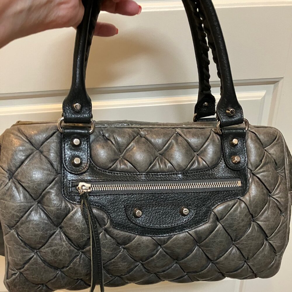 Balenciaga Quilted Leather Classic City Bag with Mirror